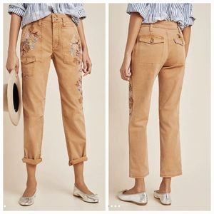Anthropologie the wanderer embroidered pants size 30
